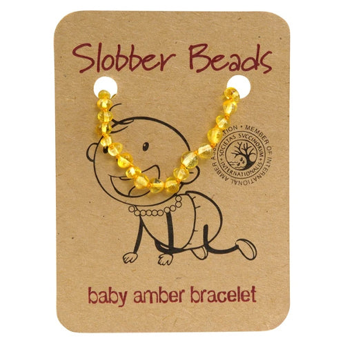 Amber Teething Bracelet, Lemon