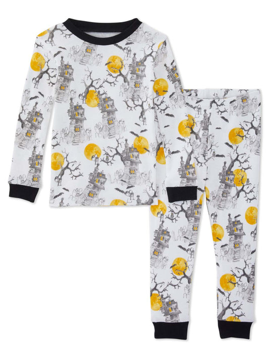Organic 2-Piece Pajama Set, Haunted Houses