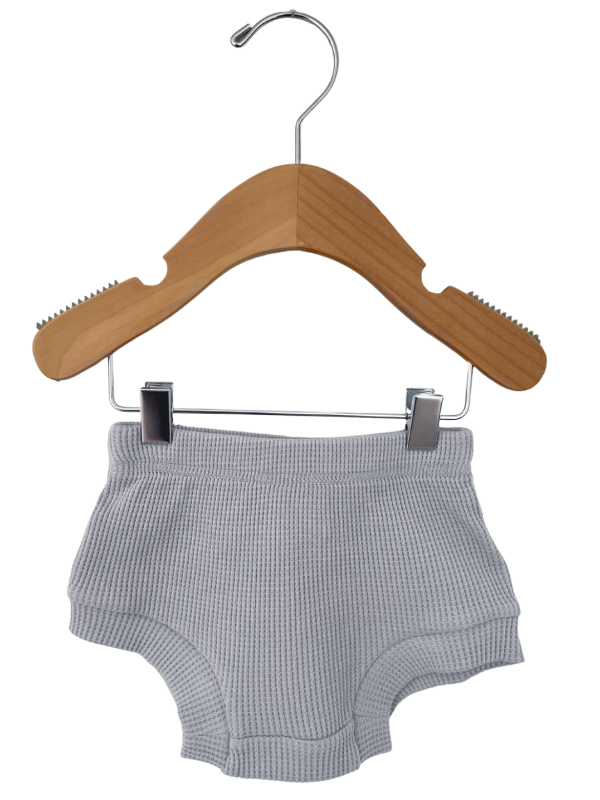 Organic Cotton Waffle Shorts, Silver
